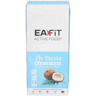 Eafit barre proteinee presentoir de 24 barres de 46g noix de coco