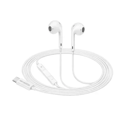 Ecouteurs Filaires USB-C avec Micro intégré pour Samsung Galaxy S20 Blanc