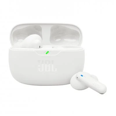 Écouteurs sans fil JBL Wave Beam 2 à réduction de bruit, Blanc - Bluetooth