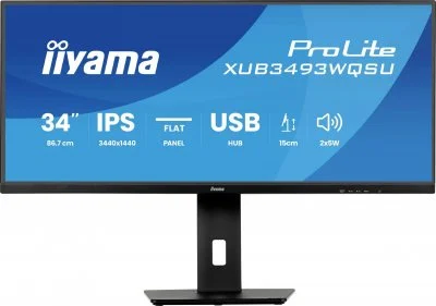 Écran iiyama ProLite XUB3493WQSU-B6 34'' UltraWide Quad HD 1440 x 3440 Pixels LED IPS Noir