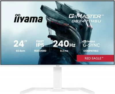 Ecran PC Iiyama 24"" FHD/240Hz/Fast IPS/0.3ms/Pivot/G-Sync/Blanc