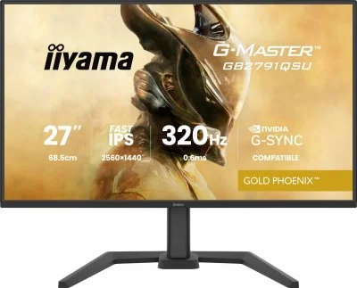 Ecran PC Iiyama 27"" QHD/320Hz/Fast IPS/0.6ms/Pivot/HP/G-Sync compa
