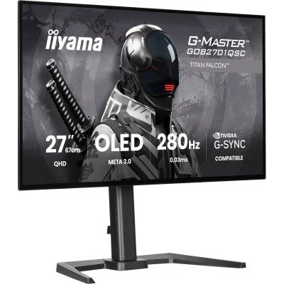 Ecran PC Iiyama 27"" Tandem WOLED QHD 280Hz/USB-C 65W/Pivot/G-SYNC