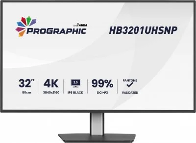 Ecran PC Iiyama ProGraphic 32"" 4K/IPS Black/99% DCI P3/USB-C Dock