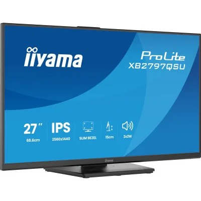 Ecran PC Iiyama XB2797QSU-B1 27"" QHD/75Hz/1ms/Pied réglable/Pivot