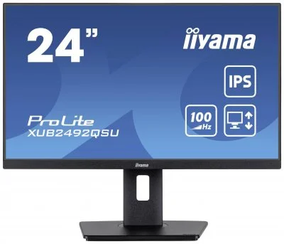 Ecran PC Iiyama XUB2492QSU-B1 24"" QHD/100Hz/IPS/0.5ms/Pivot/FS