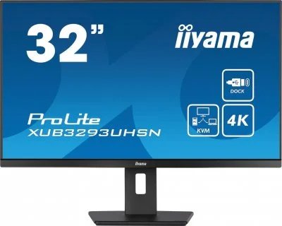 Ecran PC Iiyama XUB3293UHSN-B5 31.5"" 4K/60Hz/Dock USB-C/KVM/RJ45