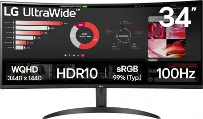 Ecran PC LG UltraWide 34WR50QK-B 34"" Incurvé WQHD