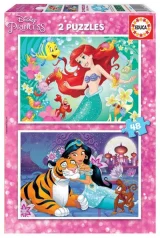 EDUCA BORRAS 2x48 Ariel+jasmin Multicolore 9-12 Years