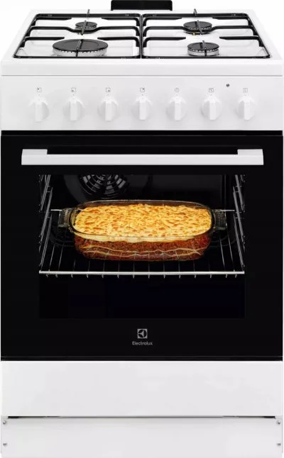 Electrolux Cuisinière Gaz 4 foyers 60x60cm Multifonction LKK620010W