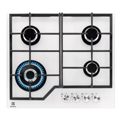 ELECTROLUX Table de cuisson gaz 4 foyers blanche - KGG64362W