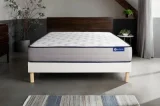 ACTISOM Ensemble 140x190 Matelas Mémoire de forme Sommier kit Blanc