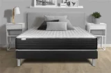 VITALIT Ensemble 160x200 Matelas Mémoire de forme Sommier kit Noir