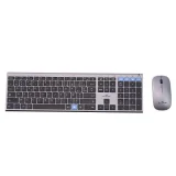 BLUESTORK Ensemble Clavier souris sans fil - - AZERTY - Métal - Silencieux - Touches ciseaux