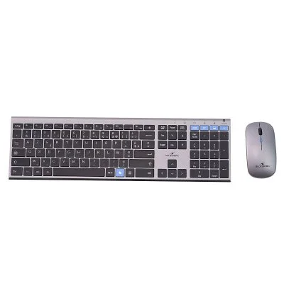 Ensemble Clavier souris sans fil - BLUESTORK - AZERTY - Métal - Silencieux - Touches ciseaux