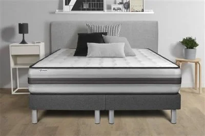 Ensemble matelas 160 x 200 cm Mémoire de forme VITALPOWER RECOVER - 26 cm - Equilibré - sommier Gris