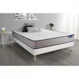 ACTISOM Ensemble matelas Mémoire de forme ACTIMEMO FORM 90x190 cm 5zones de confort + sommier KIT blanc