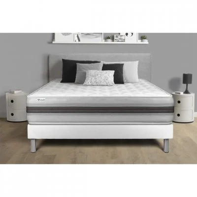 Ensemble matelas mousse polyuréthane à mémoire de forme + sommier 90x190 cm VITALIT - VITALMEMO BACK