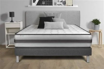 Ensemble matelas sommier VITALPOWER RECOVER 140 x 200 cm - Couleur: Gris - Gris