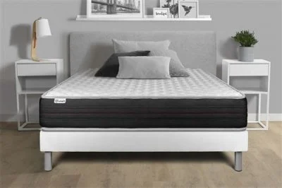 Ensemble VITALMEMO ONE 180 x 200 cm sommier Kit blanc