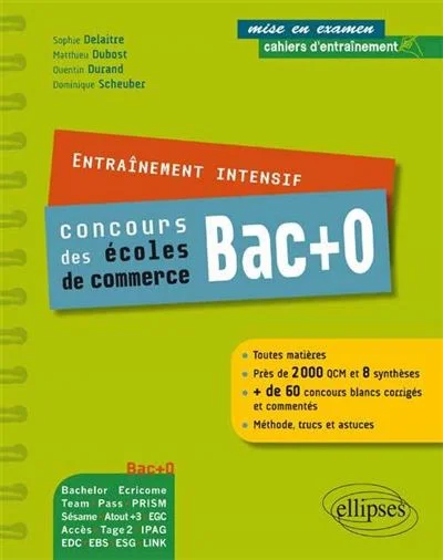 Entraînement Intensif Concours Des Écoles De Commerce Bac+0