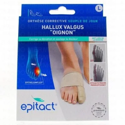 Epitact orthèse corrective jour hallux valgus oignon taille l