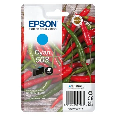 Epson 503 Cartouche d'encre Cyan Original C13T09Q24010