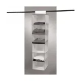 COMPACTOR Etagere souple pour pulls WOS blanche a 6 niveaux 30x30x128 cm