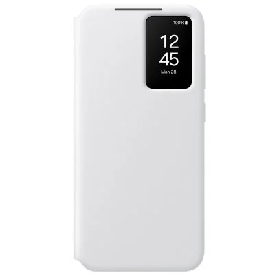 Etui Folio Clear View Cover avec porte-carte pour Samsung Galaxy S24 FE Blanc