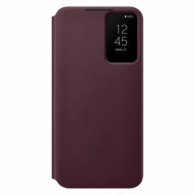 Etui Folio Smart Clear View pour Samsung Galaxy S22+ Bordeaux