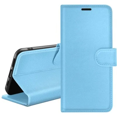 Etui Portefeuille pour Samsung A55 Support et Languette Magnétique Zanaé Bleu clair