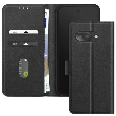 Etui pour Google Pixel 9a Clapet Portefeuille et Support Vidéo Noir