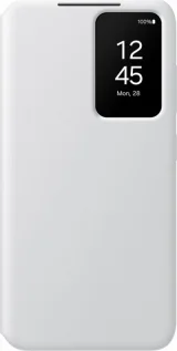 SAMSUNG Etui Smart View avec porte-carte pour Galaxy S24 Gris Clair
