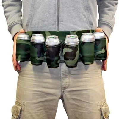 Eurowebb Ceinture de bière Camouflage Militaire 6 Supports à canette