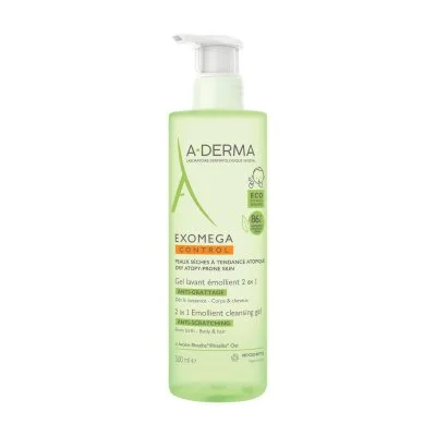 EXOMEGA CONTROL gel limpiador emoliente 2en1 500 ml