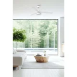 FARO BARCELONA Ventilateur LED Ice télecommande enceinte bois