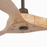 FARO BARCELONA Ventilateur plafond Morea DC, 3 pales brun clair