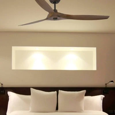 FARO BARCELONA Ventilateur plafond Morea L DC 3 pales brun foncé