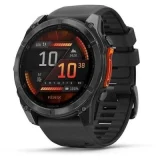 GARMIN fenix8 AMOLED - 51mm -Acier, Gray avec bracelet noir