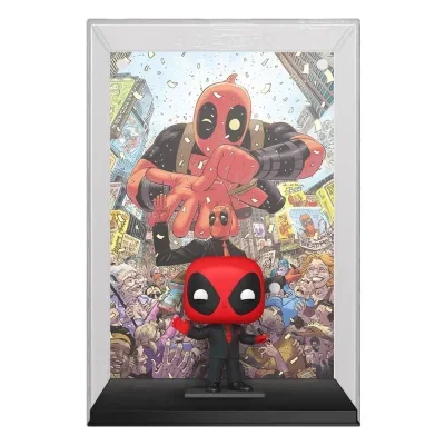 Figurine Funko Pop Comic Cover Marvel Deadpool in Black Suit