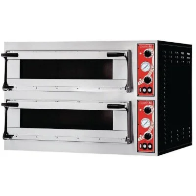 Four à Pizza Double Electrique 400 V 12 kW Rome 2 - - - Acier inoxydable 1000x955x745mm