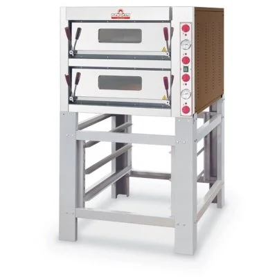 Four à Pizza Double Electrique Professionnel Commandes Mécaniques 8 Pizzas
