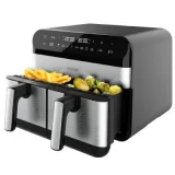 CECOTEC Friteuse à air Cecofry Advance 9000 avec 2 paniers 9L 2800W 8 programmes noir inoxydable