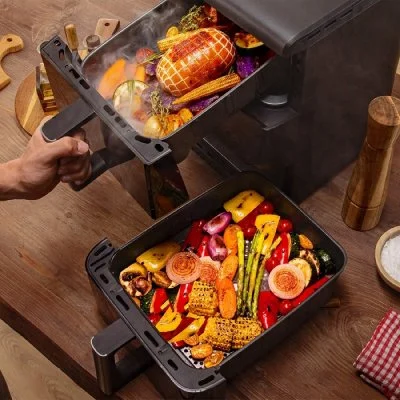 Friteuse à air Cecotec Cecofry DuoLevel 10000 DuoSize Window 10L 2000W panneaux tactiles fenêtres