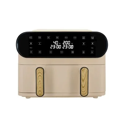 Friteuse a air chaud 11l colorama creme double cuve