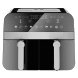 COMFY NEST Friteuse à air chaud Airfryer numérique double panier Noire 2400W 9L CNAFD45NB