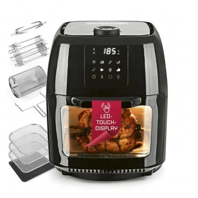 Friteuse à  air chaud GourmetMaxx 02095 2.5 l acier inoxydable, noir