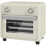 HOMCOM Friteuse à air mini four 1 000w 10l 80°c-230°c timer 5 accessoires inclus crème