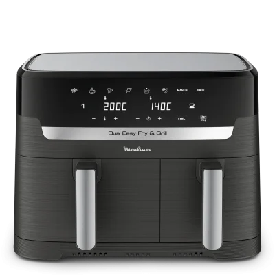 Friteuse à air Moulinex Dual Easy Fry & Grill 8,3L 2700W Noir