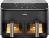 COSORI Friteuse à air sans huile Dual Basket 8.5 Chef Edition avec double panier 8,5 L 1800 W Noir